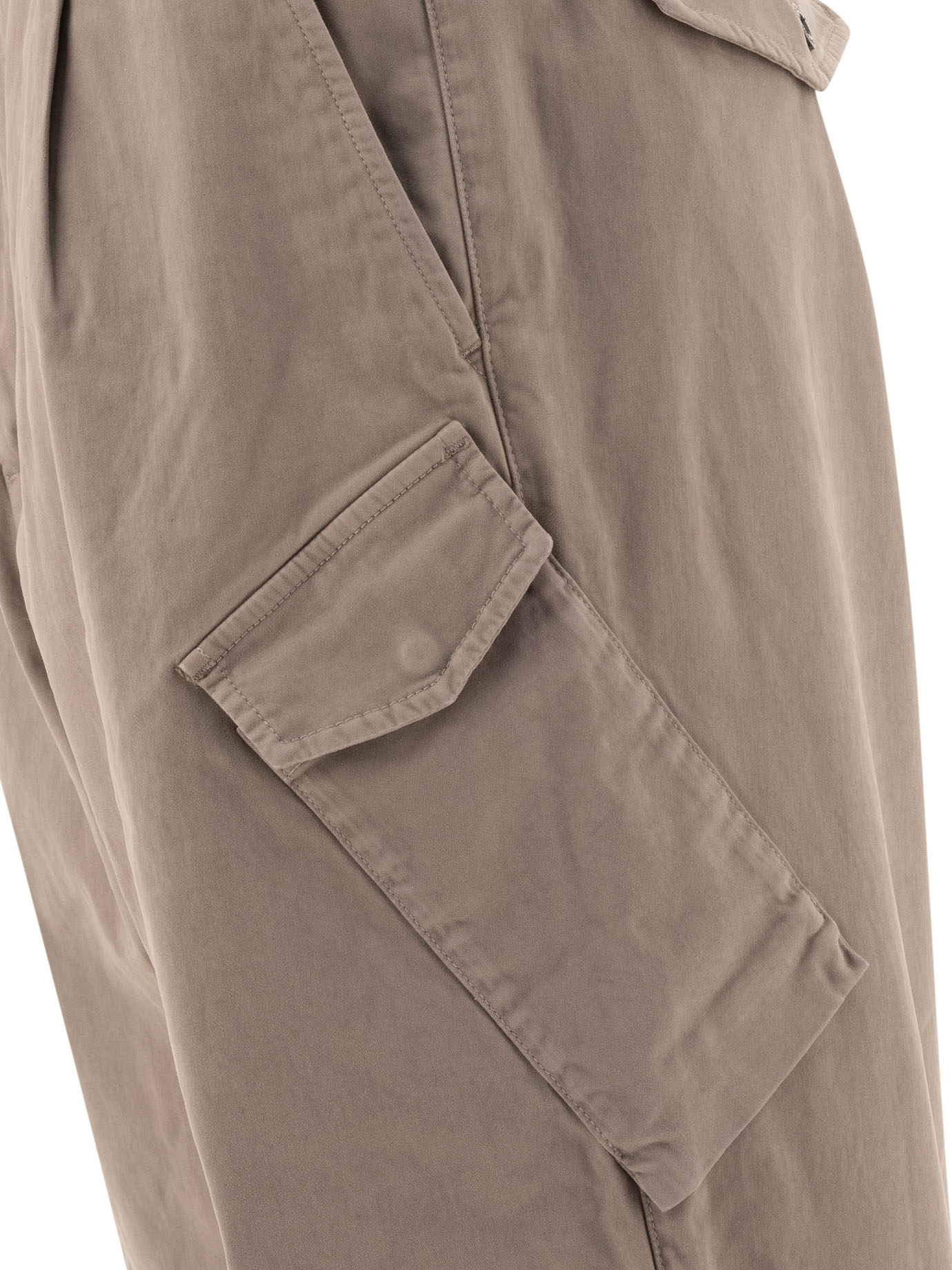 C.P. COMPANY Grey Stretch Sateen cargo trousers